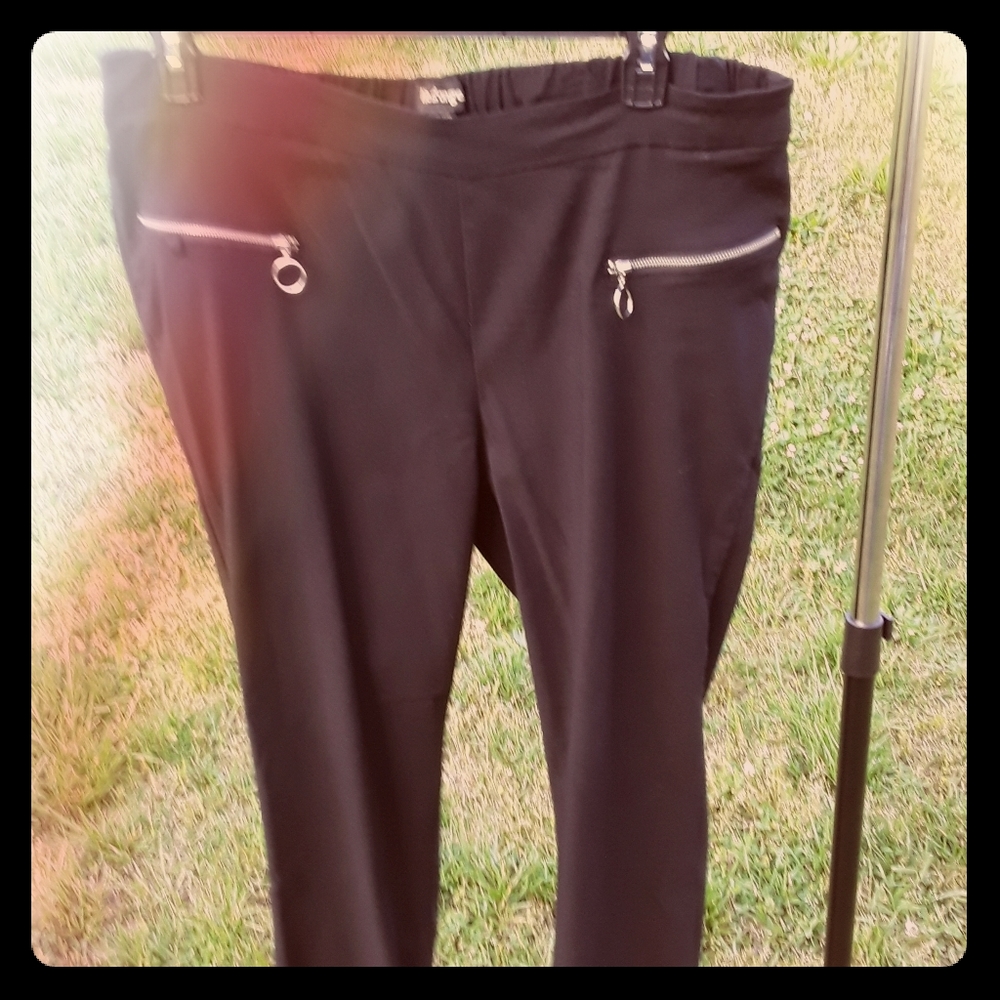 Like an Angel Black Joggers with Silver Accents